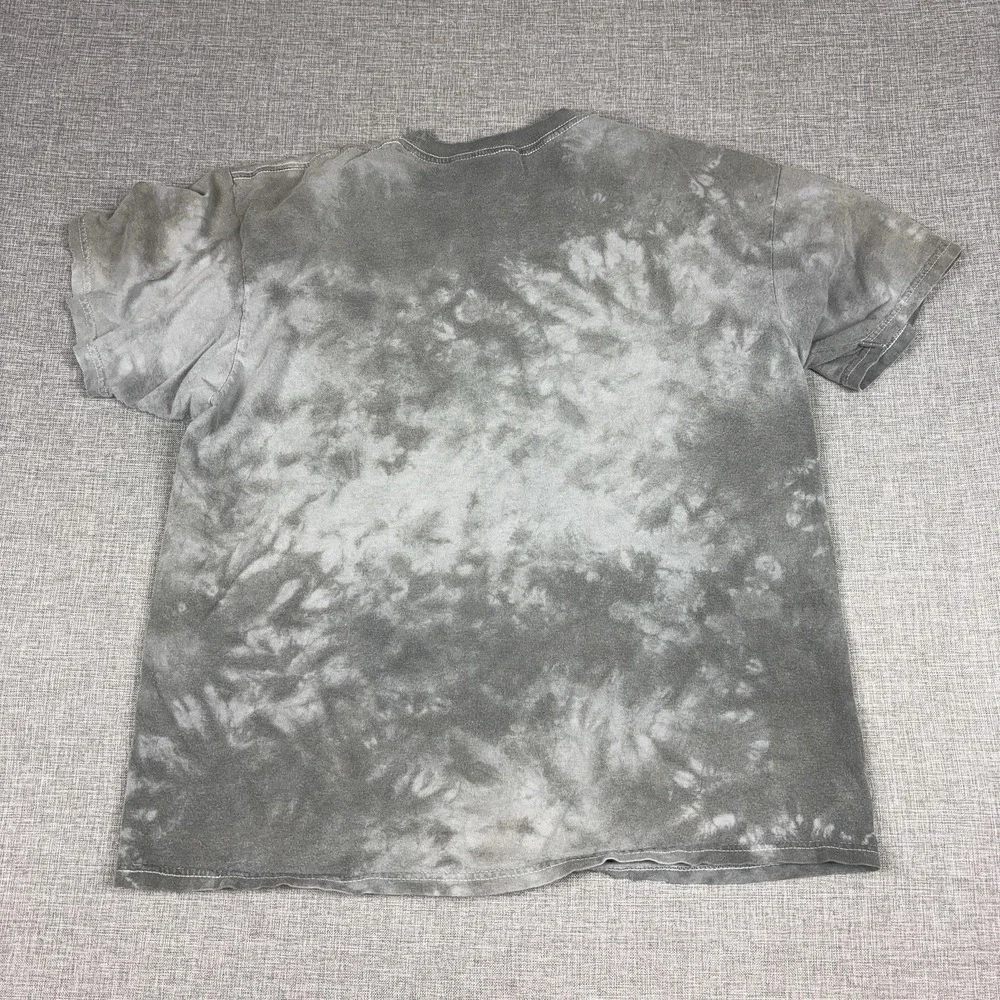 Goosebumps Shirt Mens L Gray Tie Dye Logo Embroidered Graphic Tee Horror Tagless